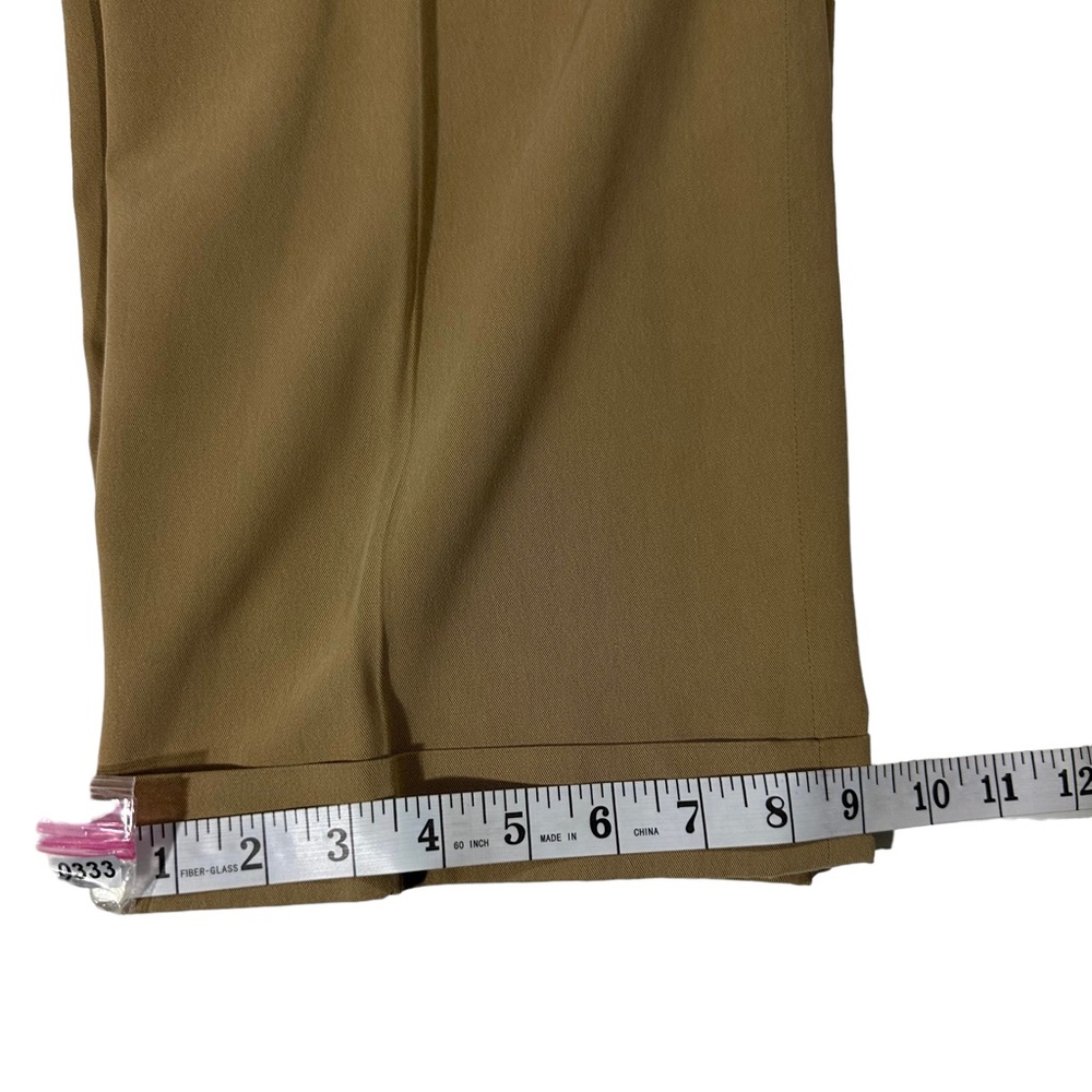 Brioni Cannes Italy Made Tan 100% Wool Pleated Cuffed Suit Dress Pants Sz 42x29 - Picture 10 of 11